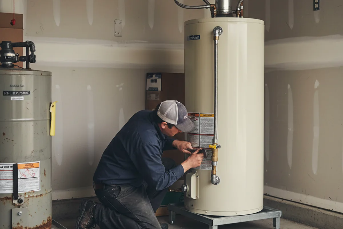 Water heater and shutoff valve replacement in Midvale