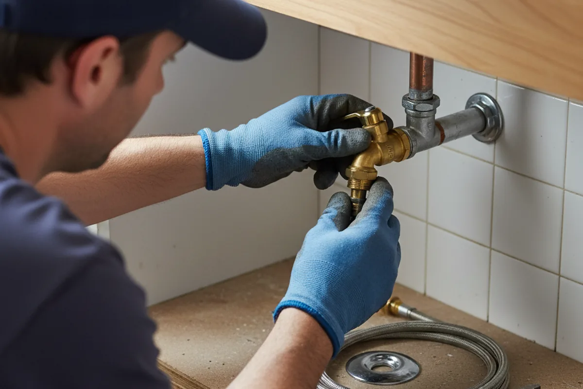 Shutoff valve and fitting work during Burst Pipe Repair in Midvale